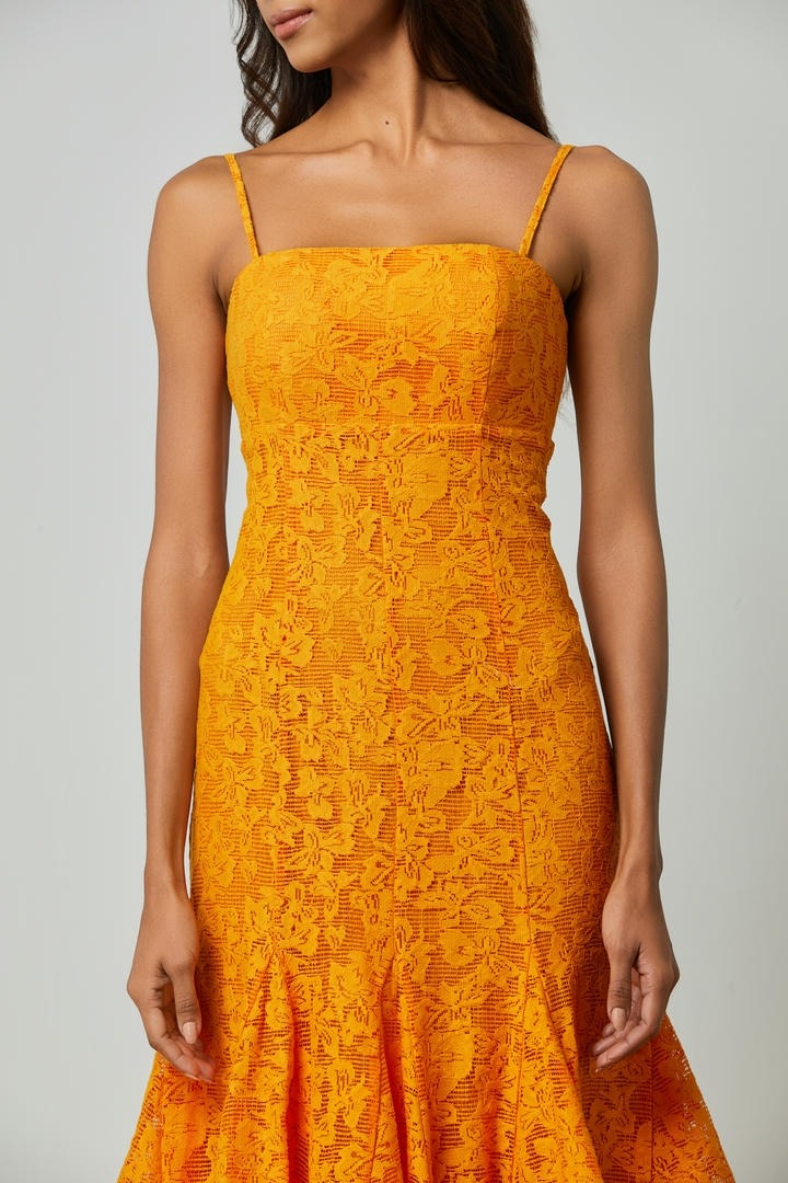 Peplum lace dress