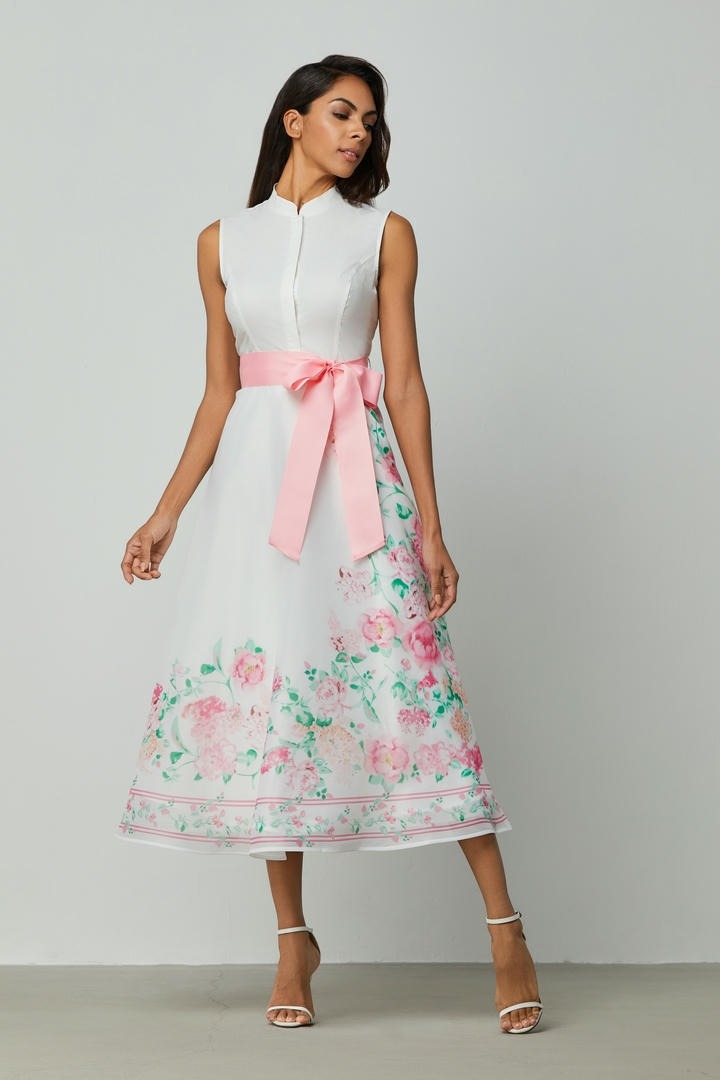 Floral print organza dress