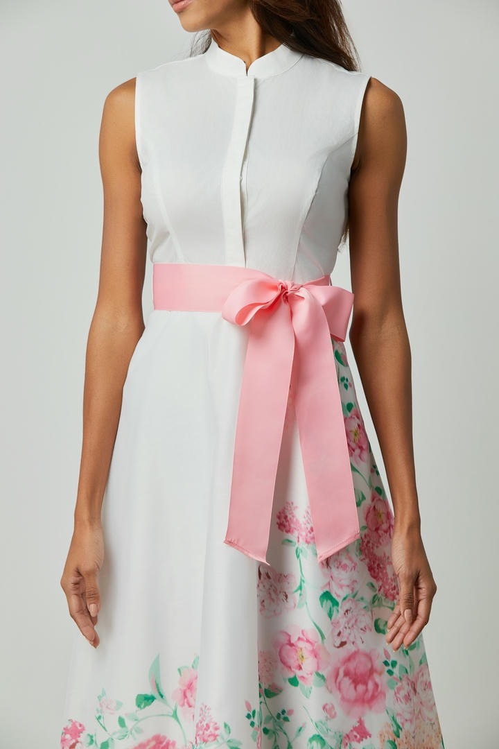Floral print organza dress