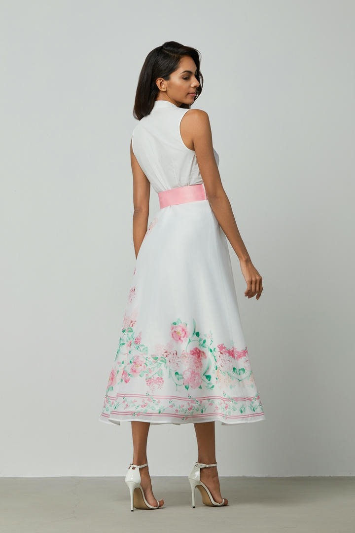 Floral print organza dress