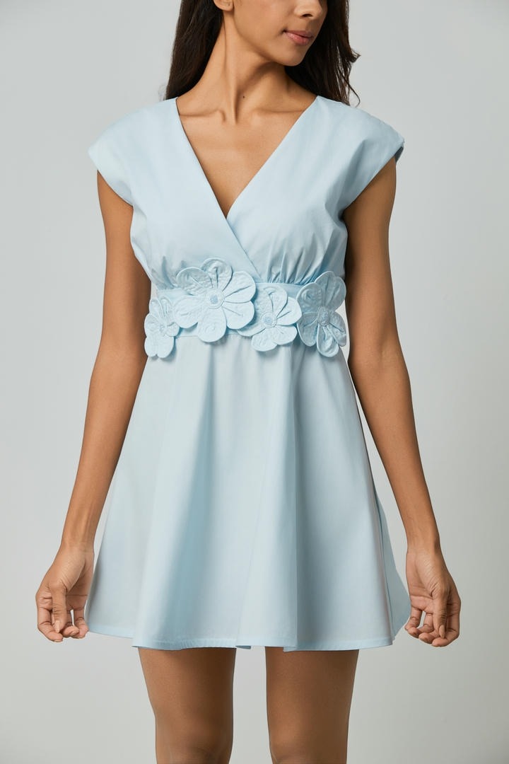 3D flower applique dress