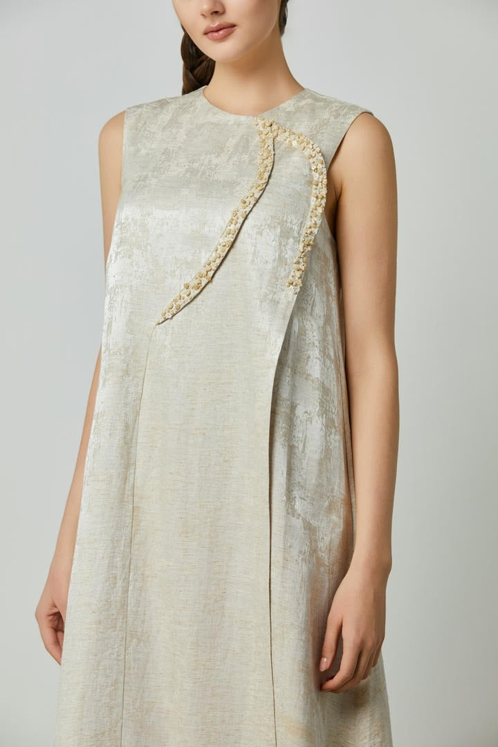 Embellished sleeveless kaftan