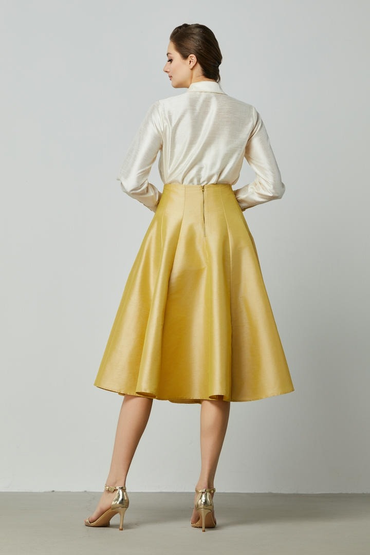 Gold A-Line Skirt