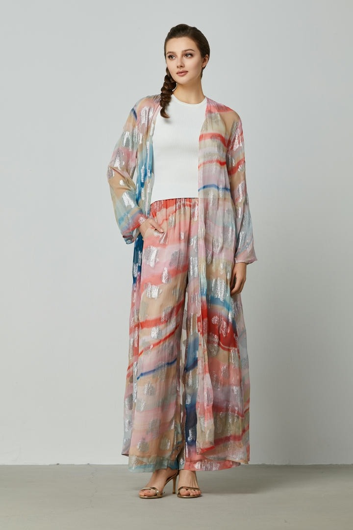 All-Over Printed Long Sleeve cardigan