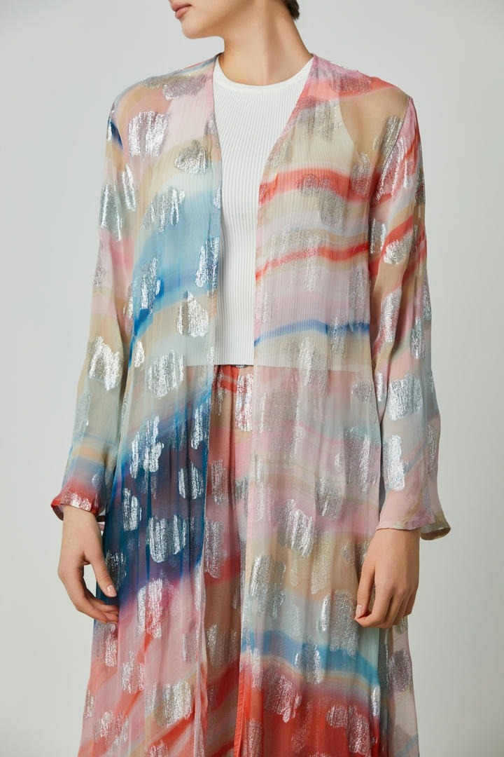 All-Over Printed Long Sleeve cardigan