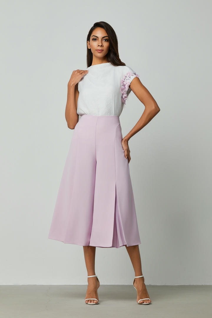 Culotte chiffon inserts pants