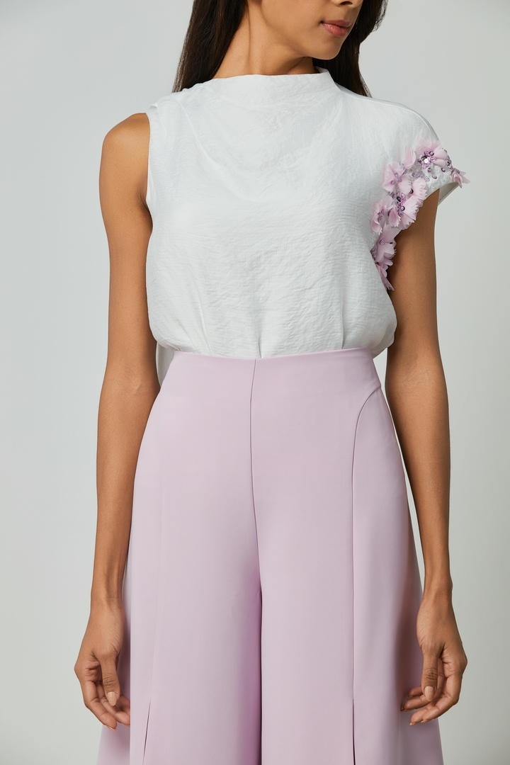 Floral applique top