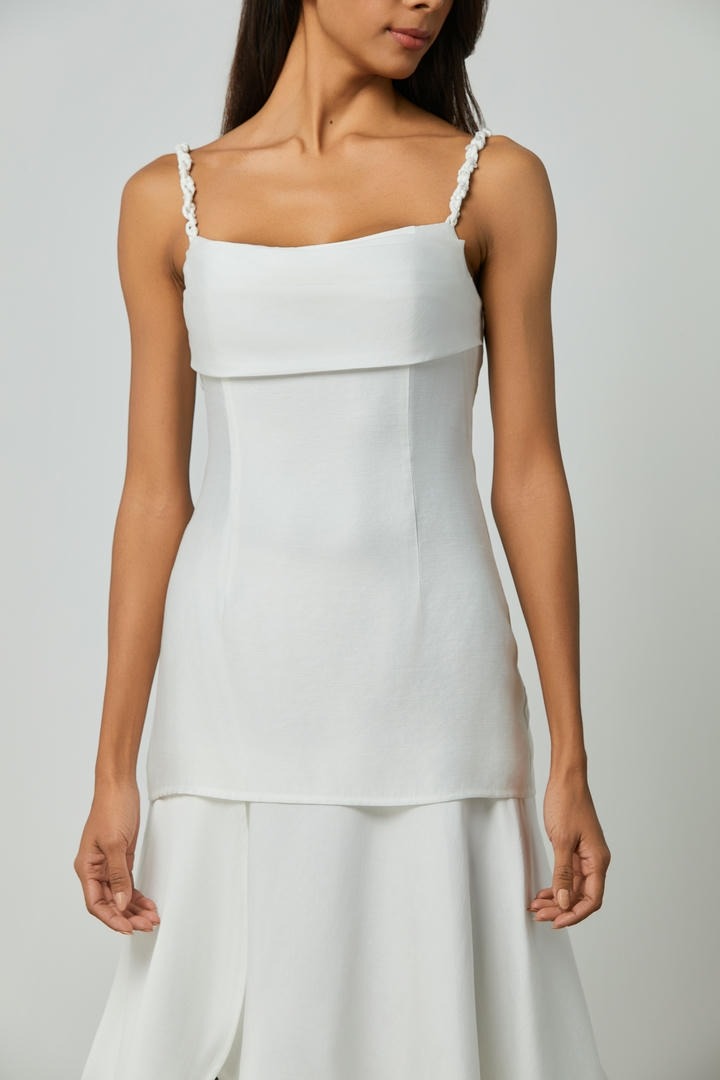 Asymmetrical ruffled bottom dress