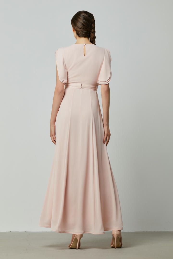 Radiant Ruffle Embellished Maxi Dress