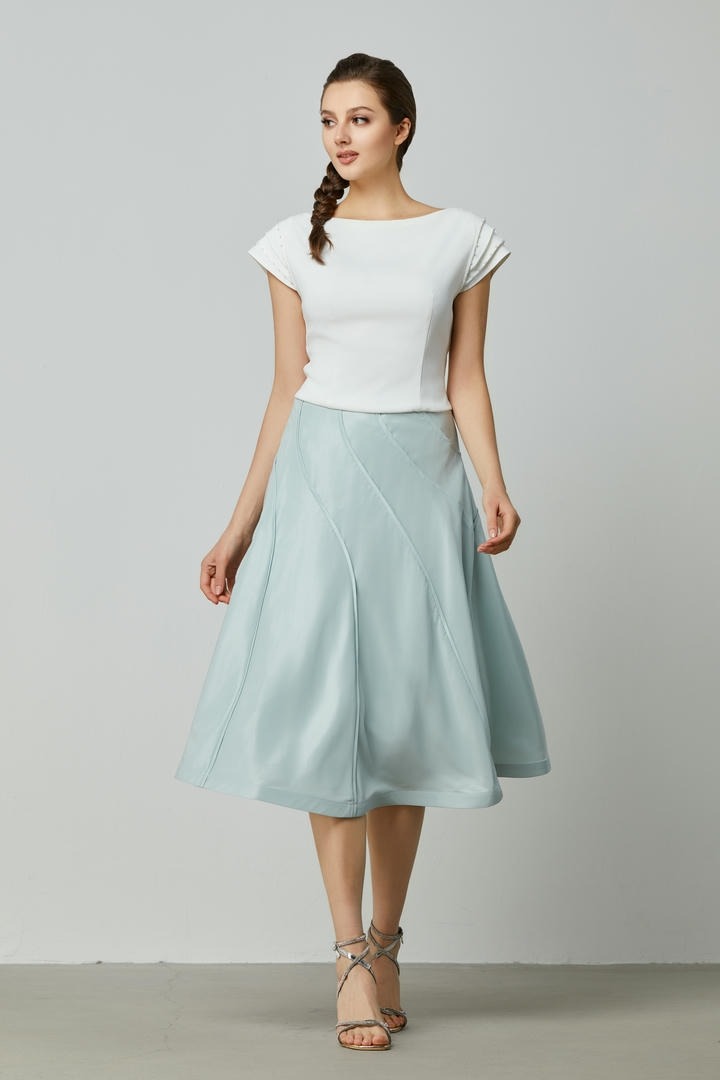 A-line taffeta skirt