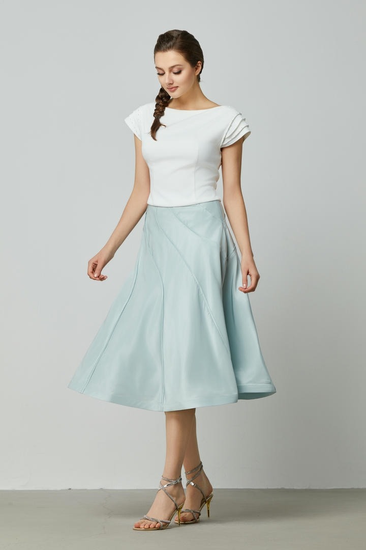 A-line taffeta skirt