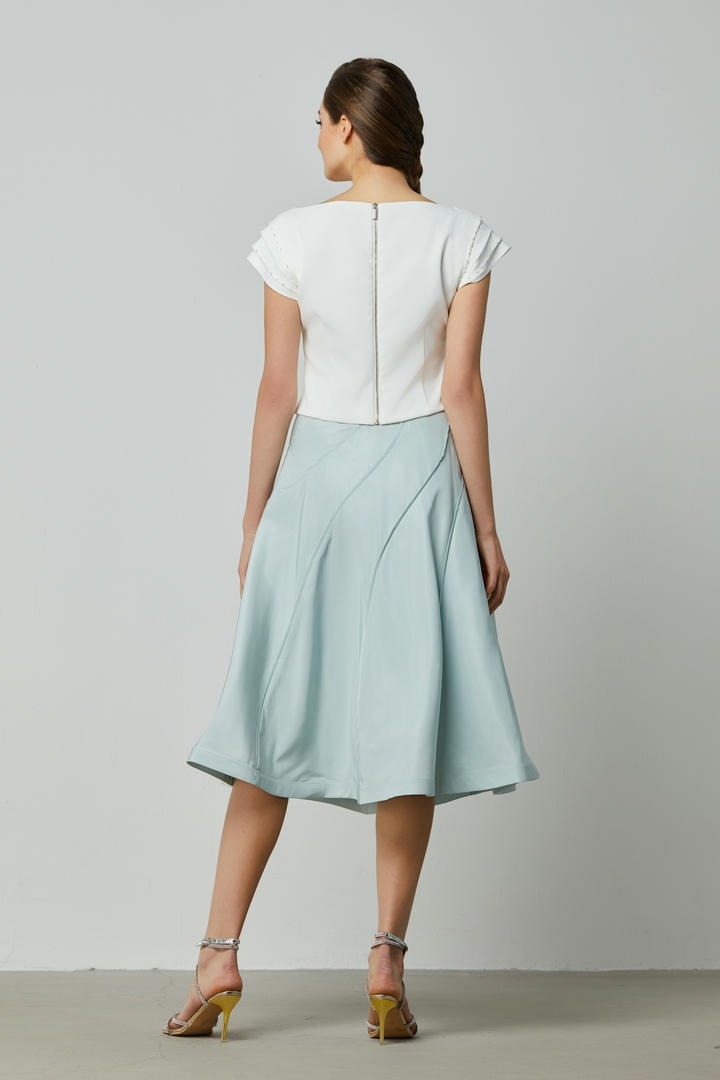 A-line taffeta skirt