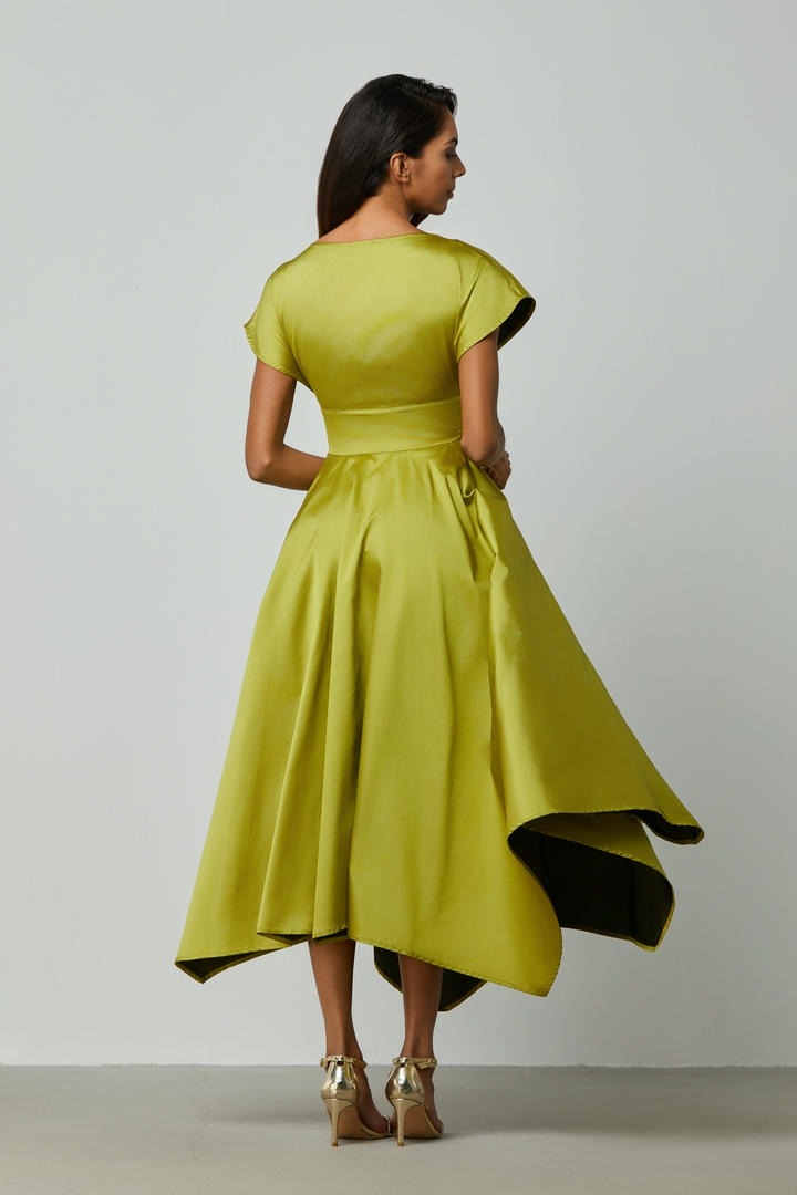 Asymmetrical hem embellished dress