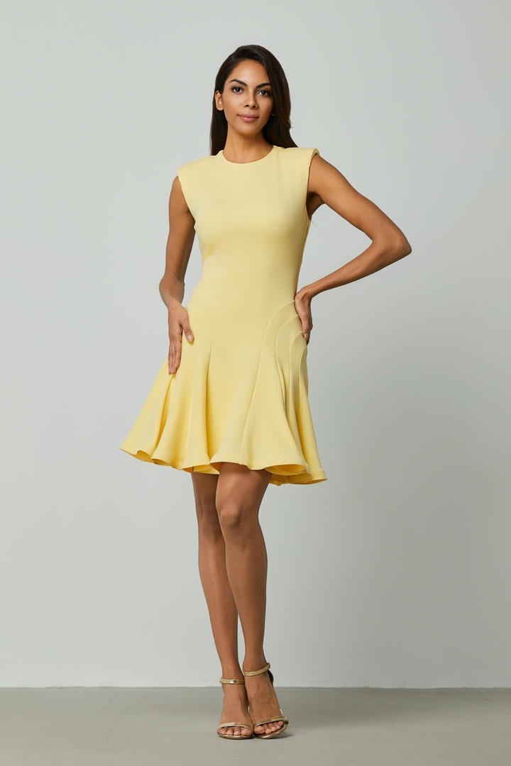 Wavy hem mini dress
