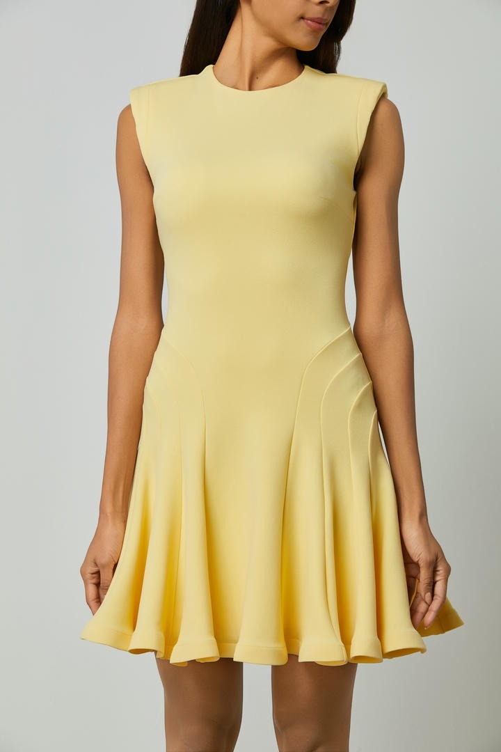 Wavy hem mini dress