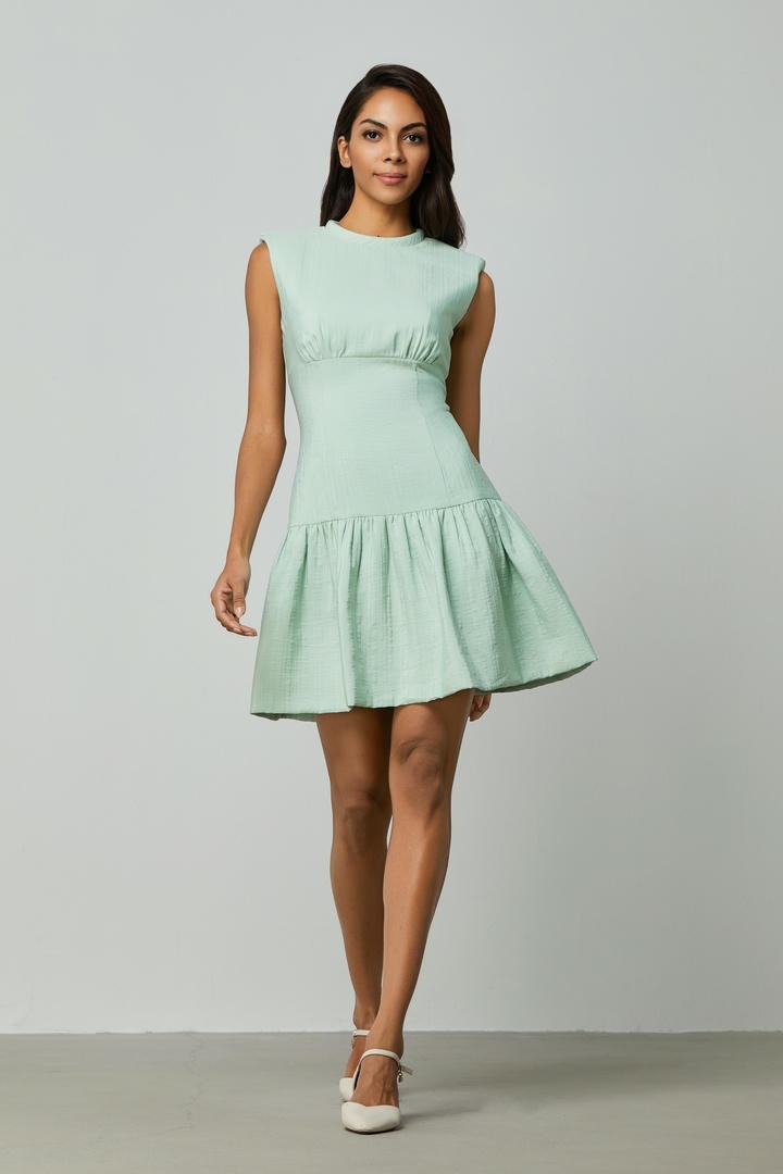 Ruffle Charm Corset Midi Dress