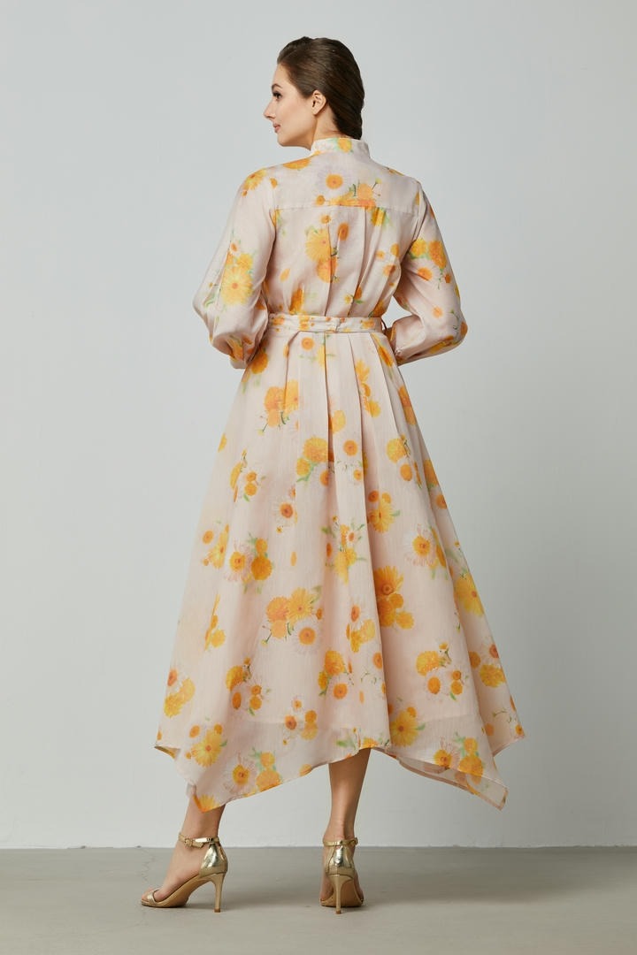 Floral applique dress