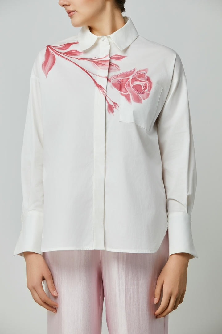 Floral Cotton Poplin Shirt