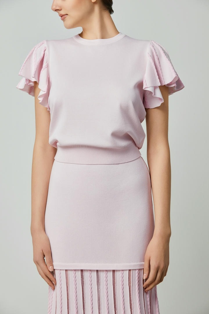 Ruffle Short Sleeves Top