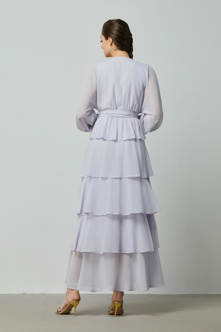 Tiered embellished dress