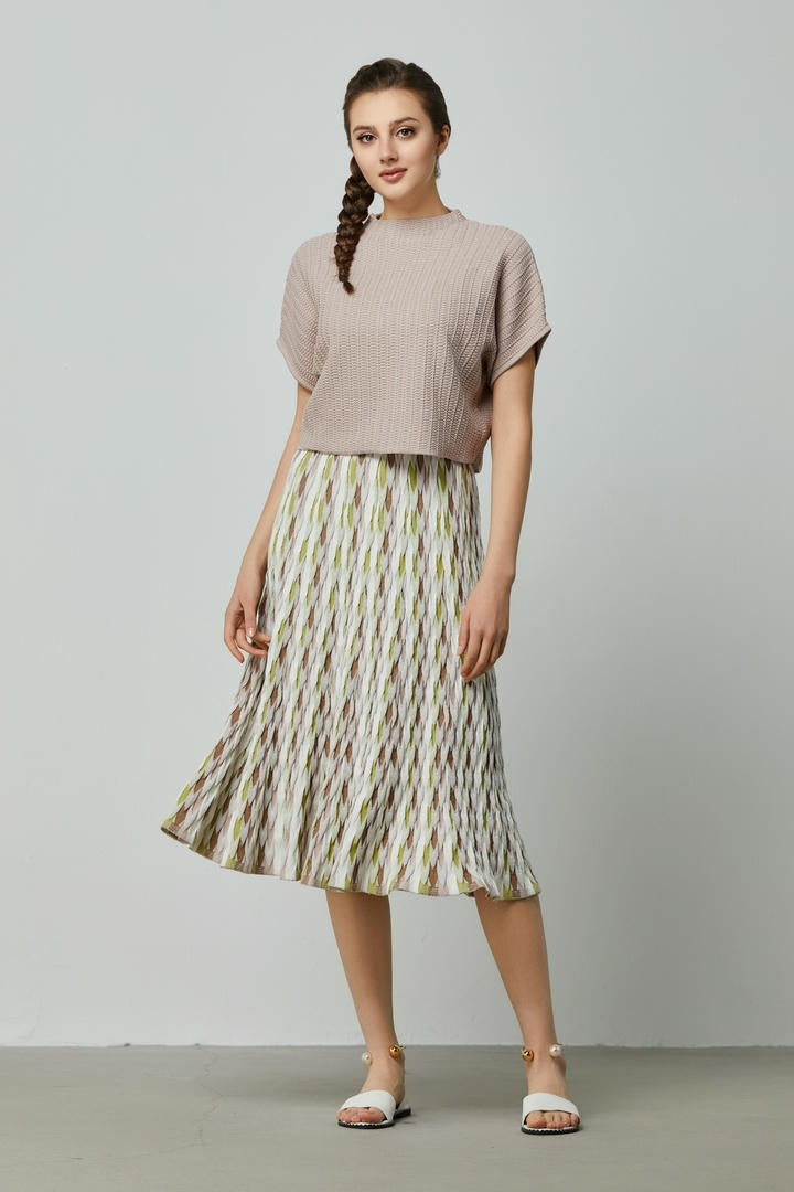 Multicolor knit skirt