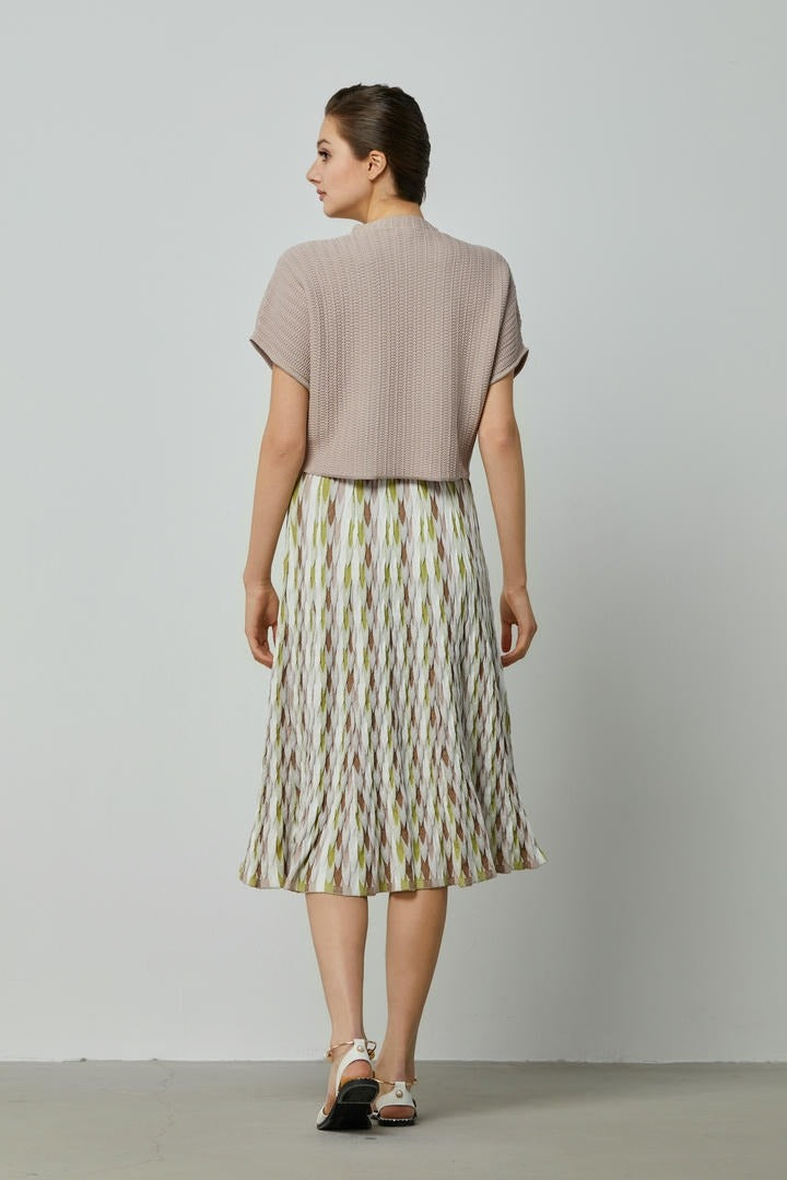 Multicolor knit skirt