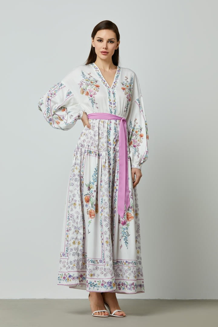 Balloon sleeves floral Kaftan