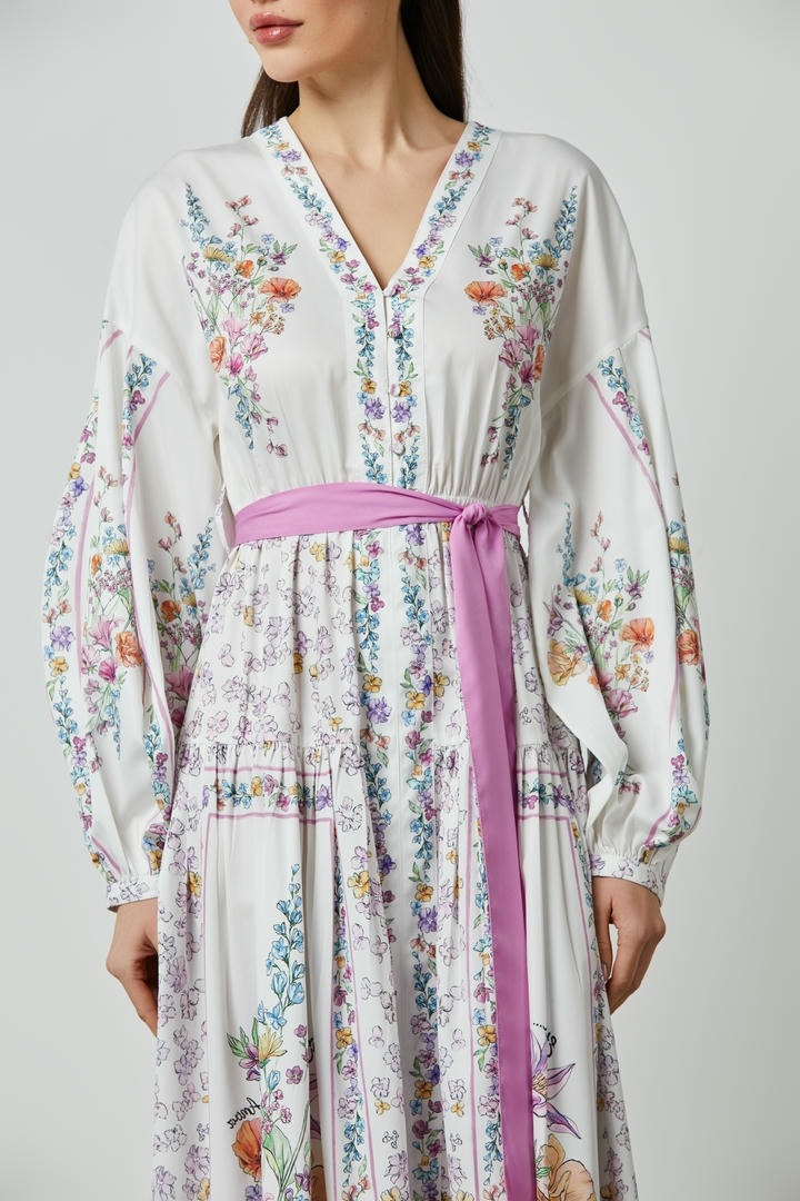 Balloon sleeves floral Kaftan