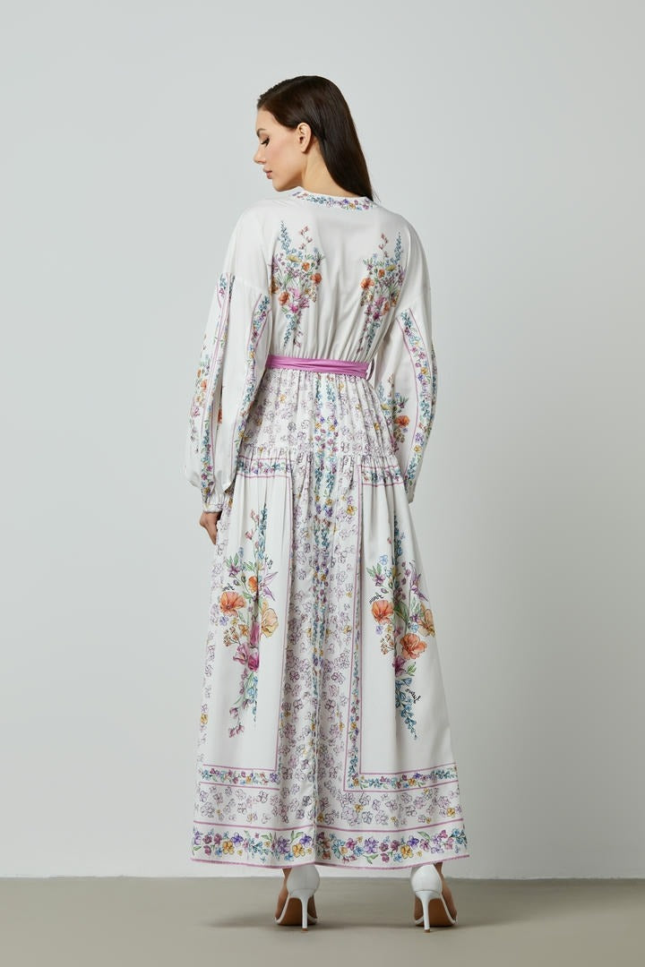 Balloon sleeves floral Kaftan