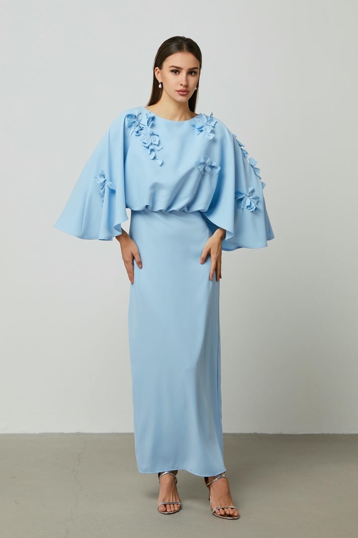 embellished cape dress