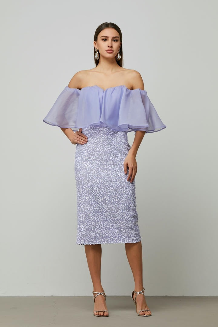 Sequins midi skirt