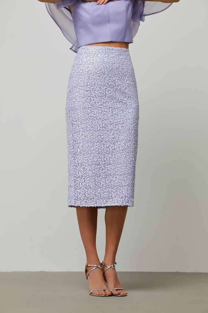 Sequins midi skirt