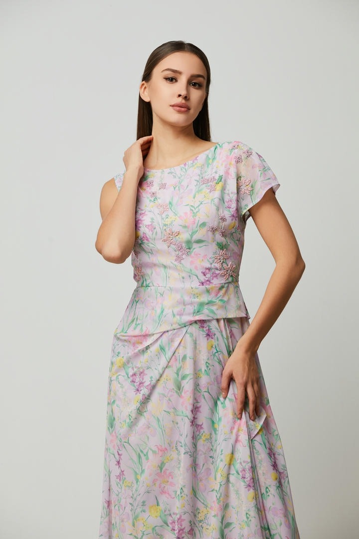 Floral chiffon dress