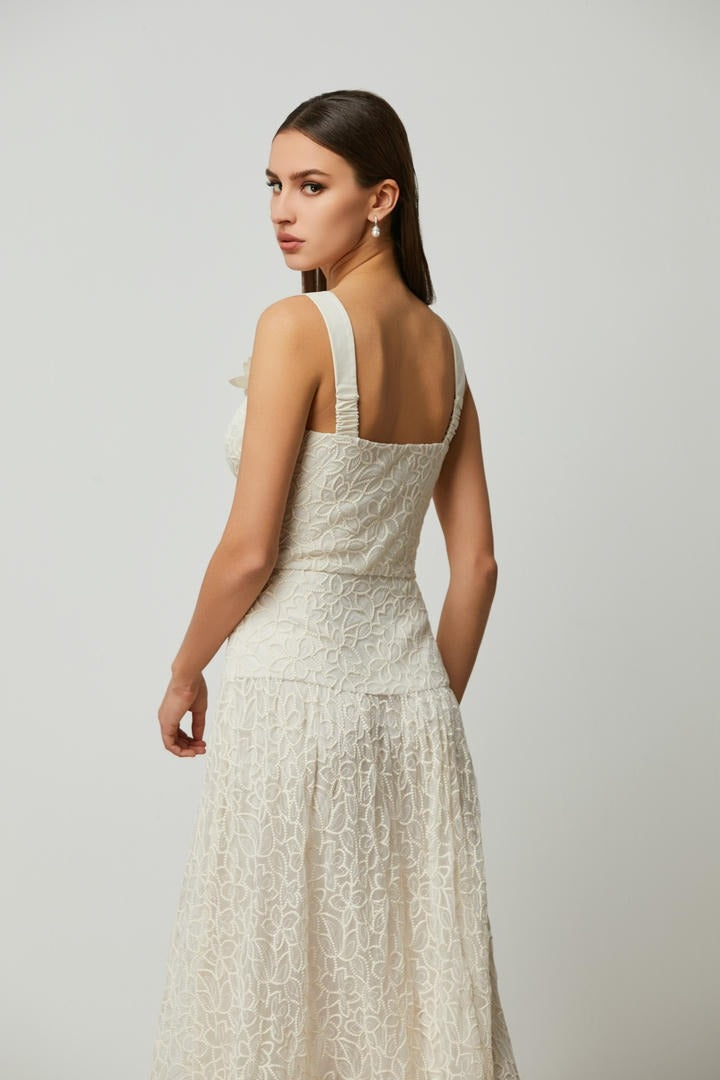Floral pattern lace top