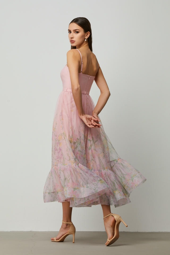printed corset dress