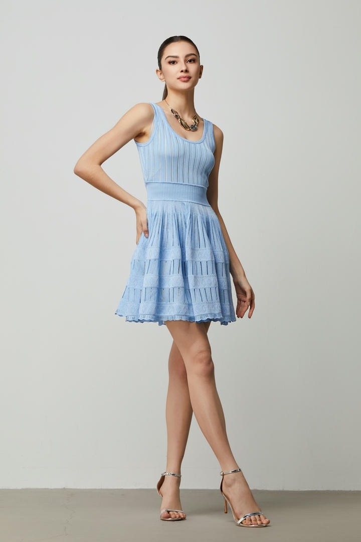 A-line knit dress