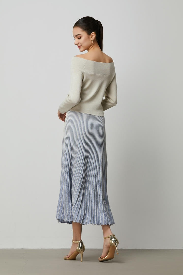 Button line knit top