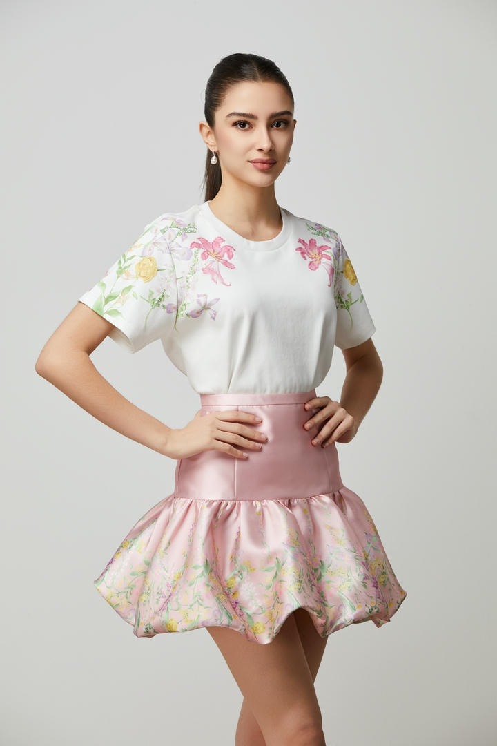 trendy floral print top