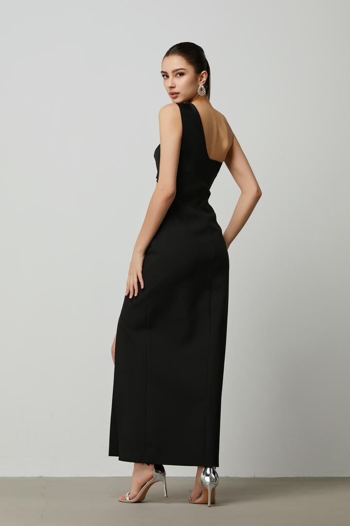 cutouts details Black Dress