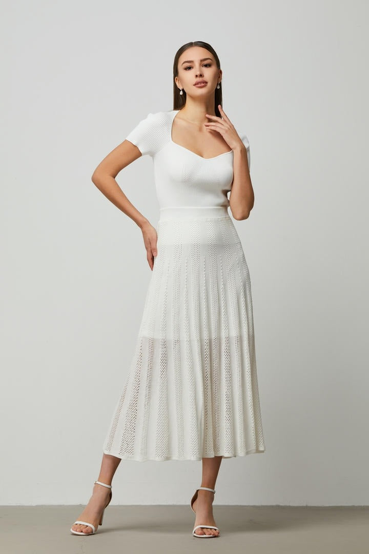 Strips Knitted Skirt
