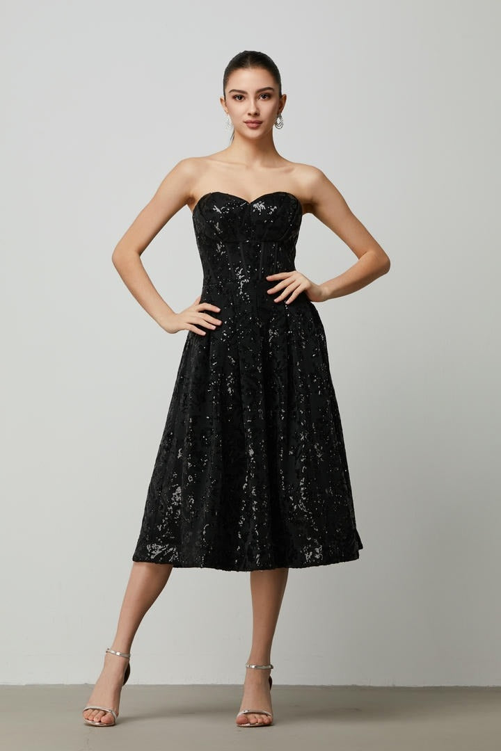 Embellished Mesh Dress