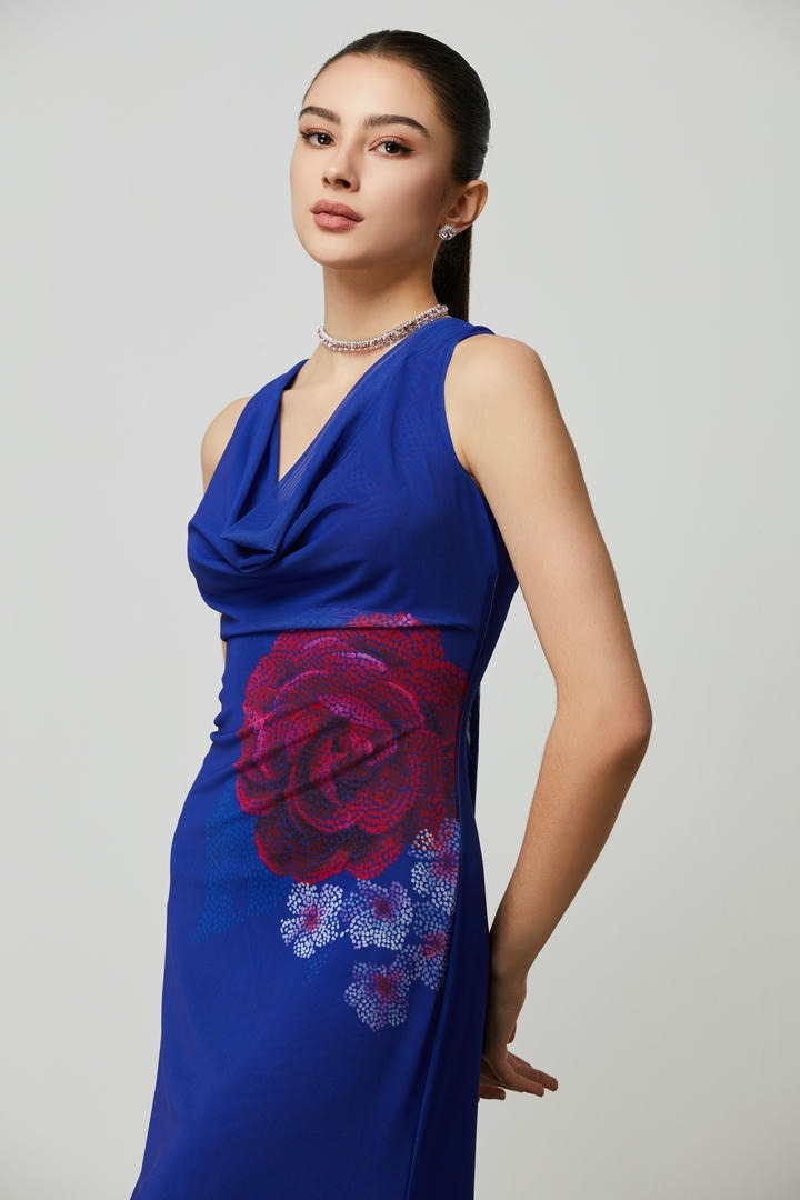 Red Rose Printed Maxi Dress