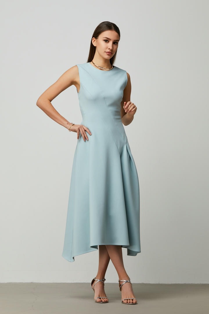 Light Green Fit and Flare Dress