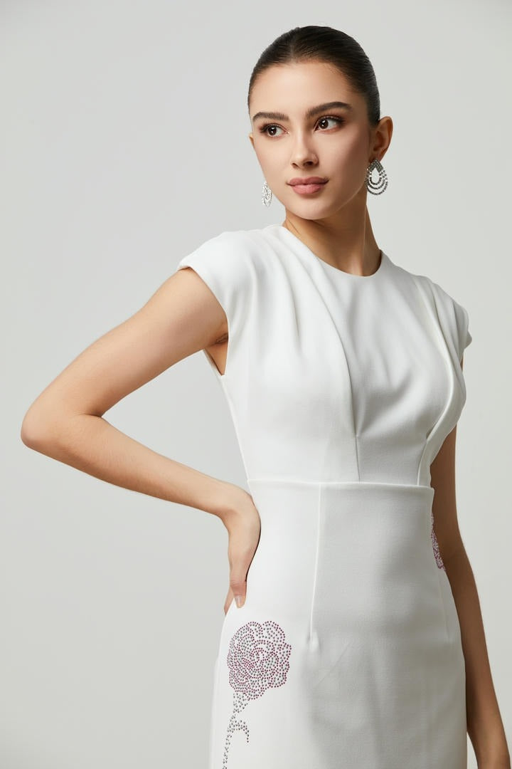 Structured Shoulder Mini Dress