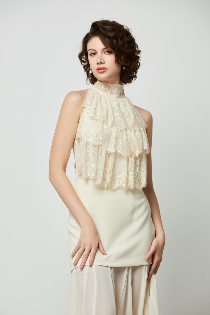 Lace Ruffle Top