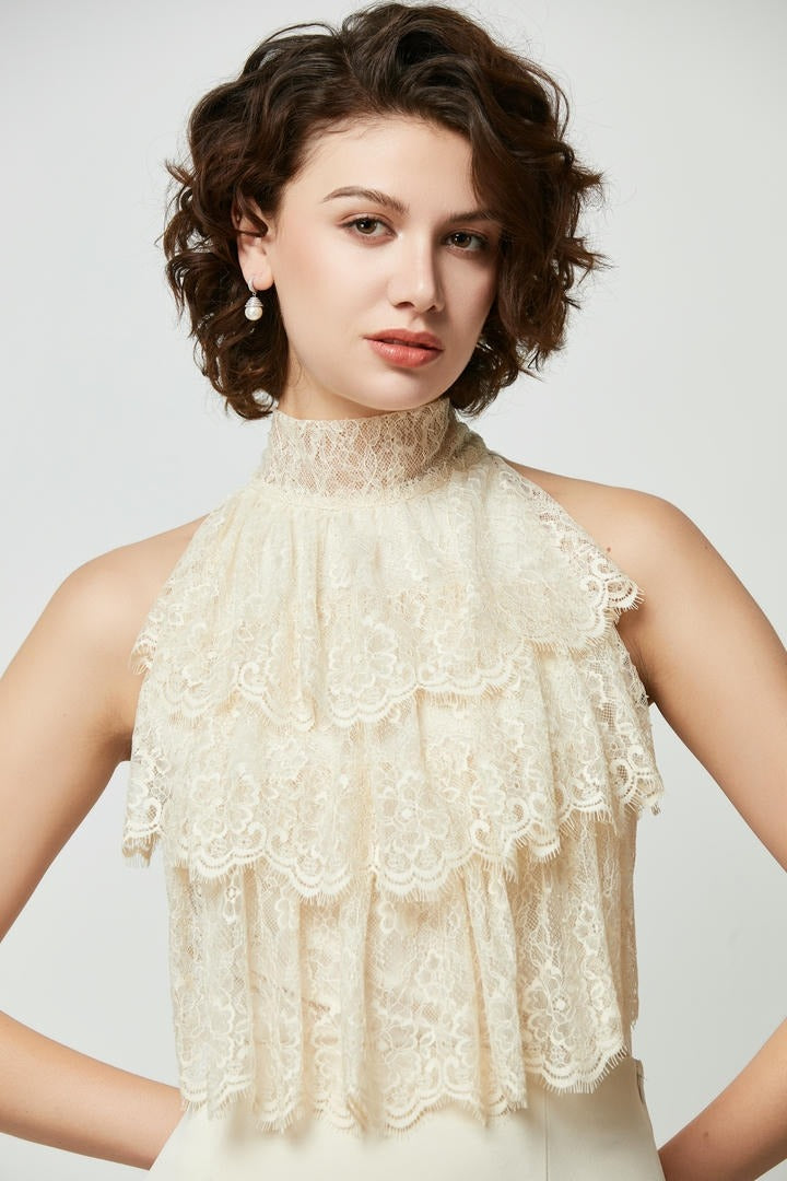 Lace Ruffle Top