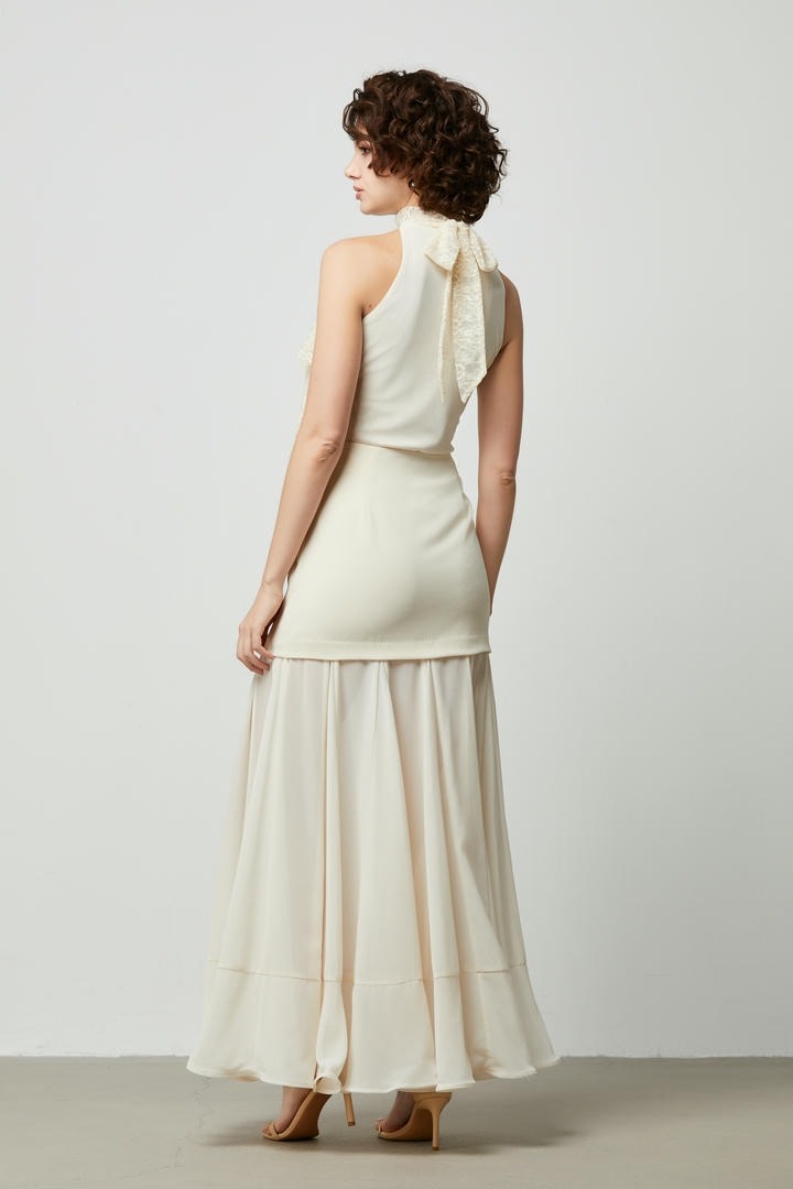 Chiffon fit and flair skirt