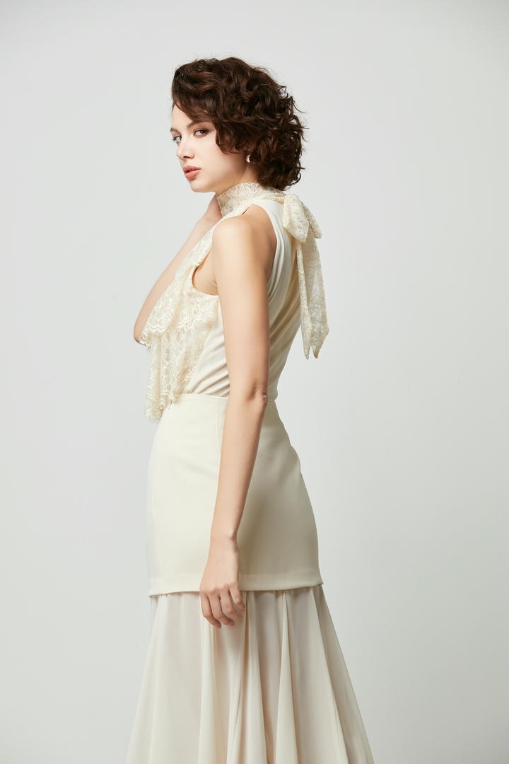 Lace Ruffle Top