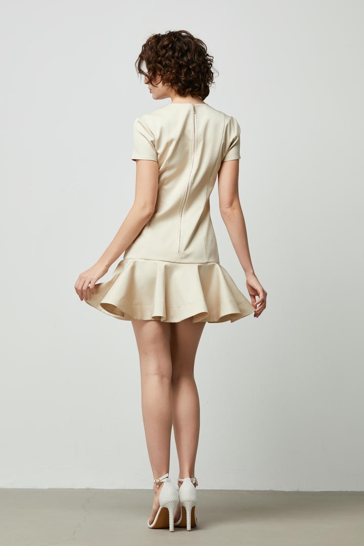 Ruffled peplum Dress