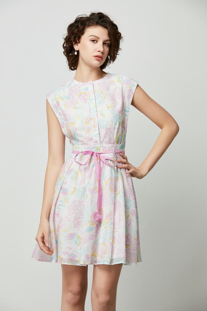 Printed Mini Dress